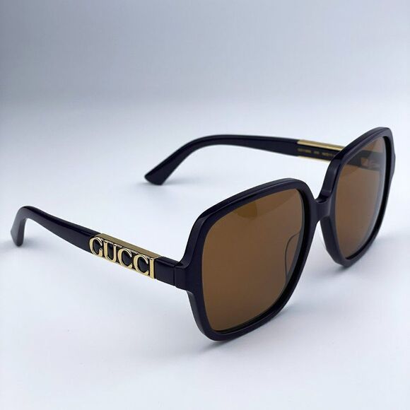 SALE! NEW Gucci GG1189S 005 Violet Brown Square Oversized Women Sunglasses main image 10